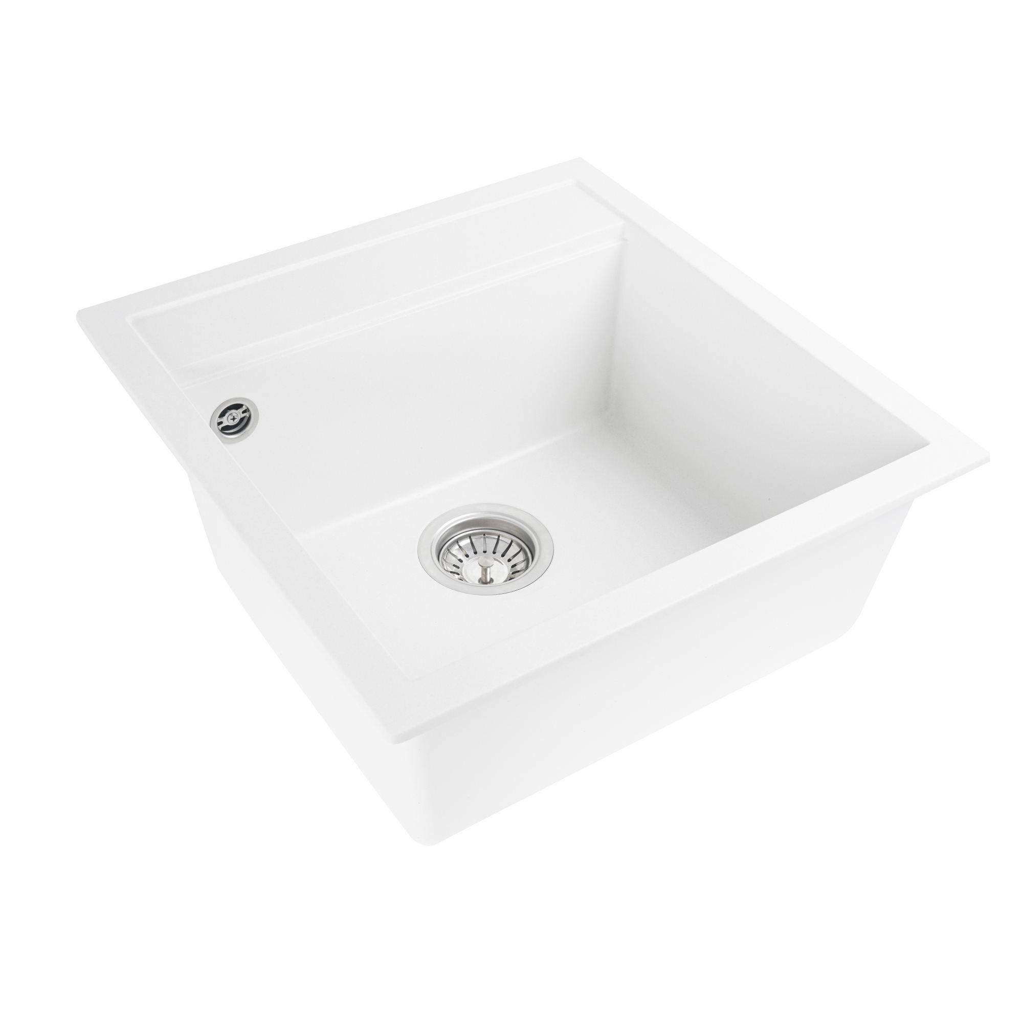 Мийка гранітна для кухні Platinum 5149 FIESTA матова Білий - фото 1 Мийка гранітна для кухні Platinum 5149 FIESTA матова Білий - фото 1