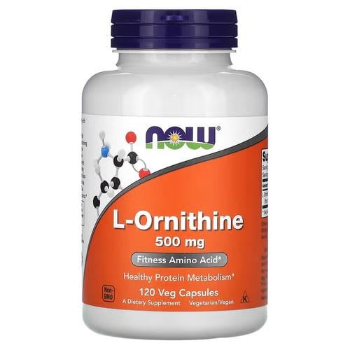 Орнитин NOW L-Ornithine 500 мг 120 растительных капс. (NOW-00122) Орнитин NOW L-Ornithine 500 мг 120 растительных капс. (NOW-00122)