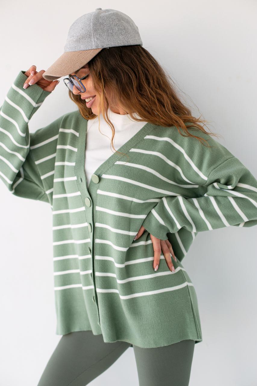 Кардиган QU STYLE L Мятный (9528301) - фото 3 Кардиган QU STYLE L Мятный (9528301) - фото 3