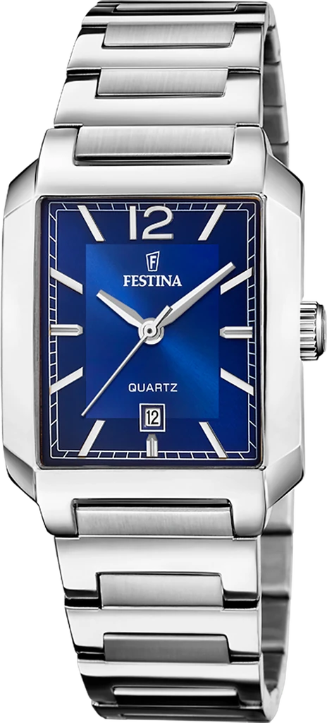 Наручные часы женские Festina F20679/3 On The Square со стальным корпусом WR 50 м и синим циферблатом