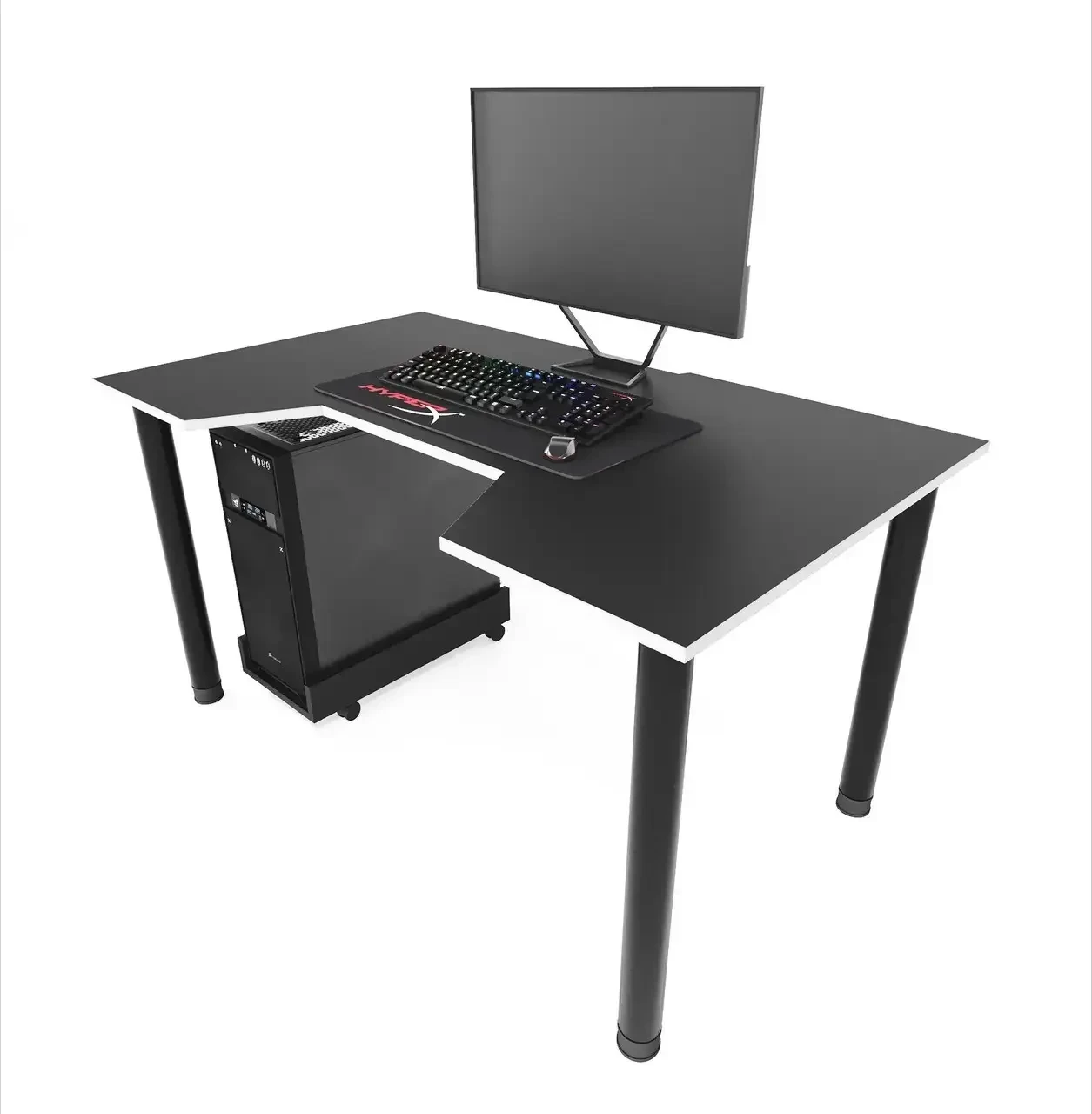 Стол геймерский X12 120 см Черный/Белый (3017528025)