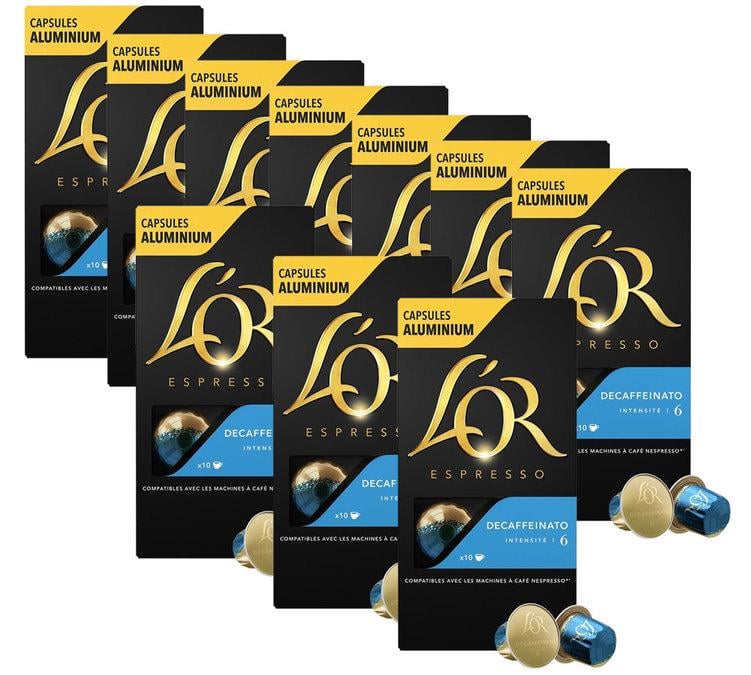 Кофе в капсулах Nespresso L`OR Decaffeinato 100 шт. (j11200495110)