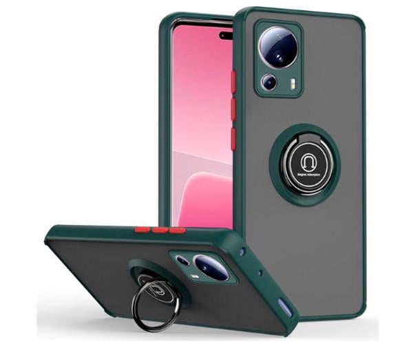 Чехол-накладка TPU Color Matte Ring для Xiaomi 13 Lite Зелёный