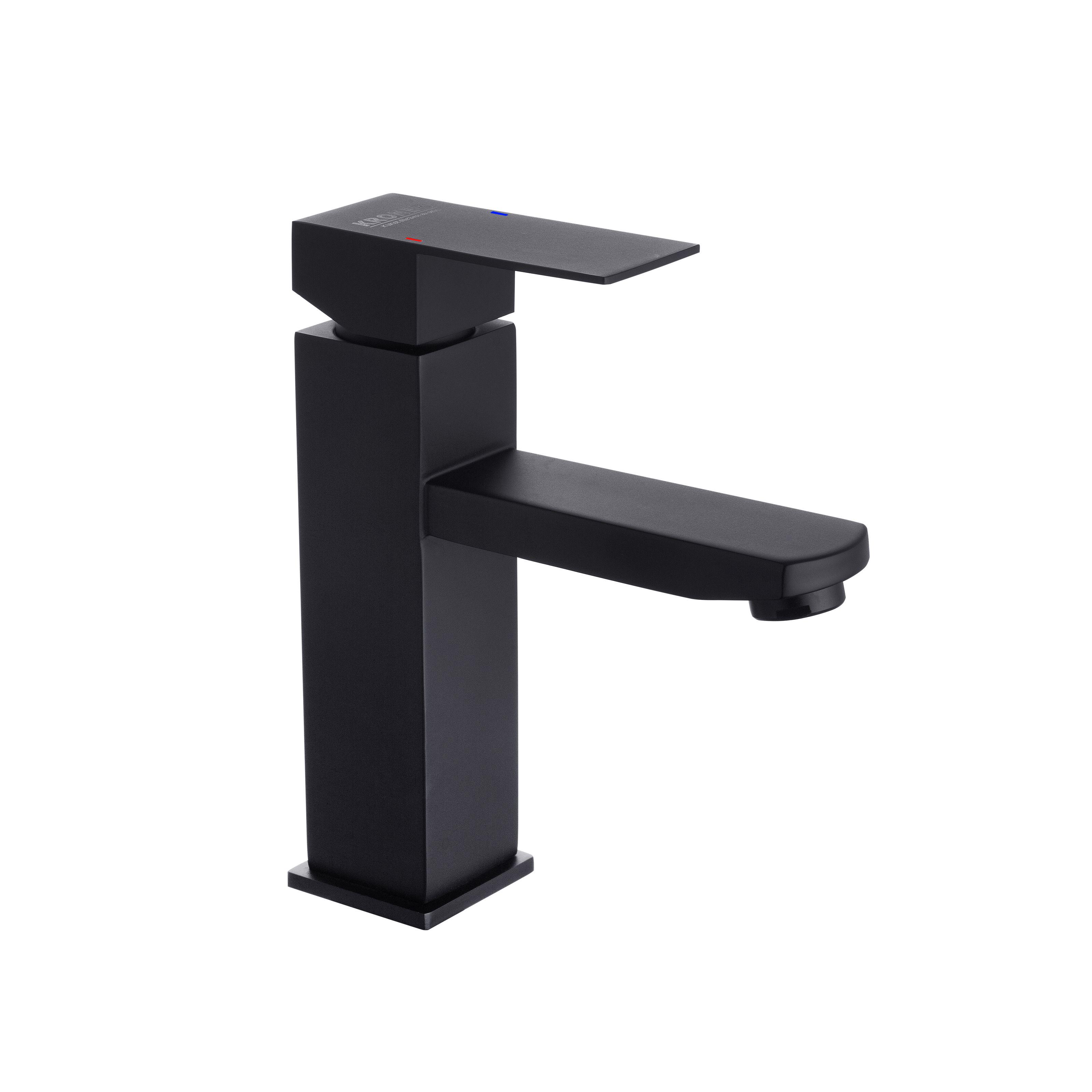 Смеситель для умывальника KRONER Edelstahl Kubus-SCH010 CV023010 однорычажный Черный (136949)