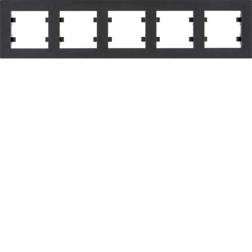 Рамка пятиместная горизонтальная Hager Lumina Intens Черный (WL5753)