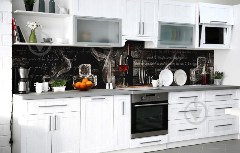 Скинали на кухню Zatarga «Охлаждённое вино» 600х3000 мм виниловая 3Д наклейка кухонный фартук самоклеящаяся