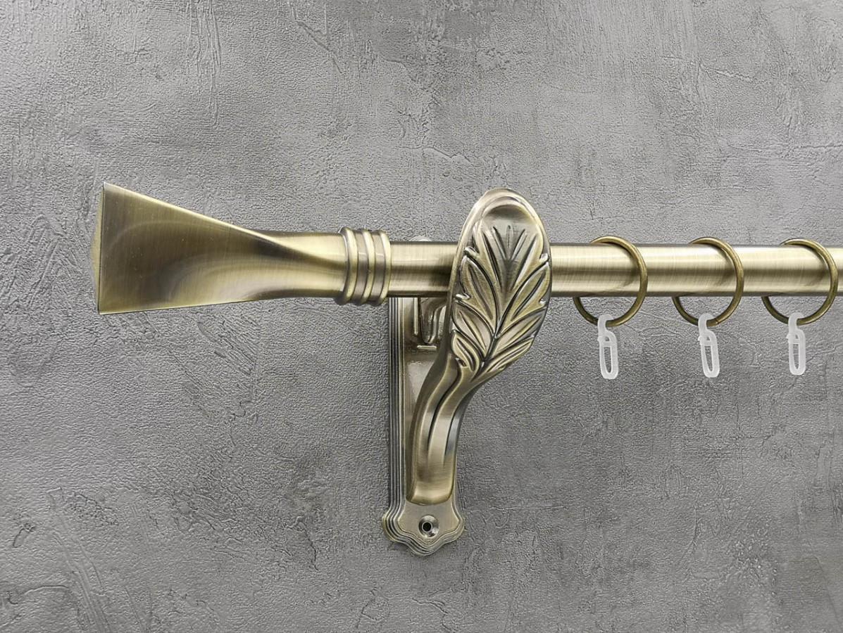 Карниз Quadrum Свинг гладкая штанга одинарный ретро 25 мм 400 см Антик (262041871)