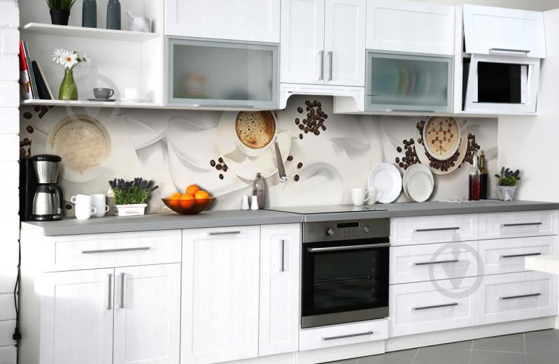 Наклейка виниловая кухонный фартук Zatarga "Молекулы Кофе" 600х2500 мм - фото 6 Наклейка виниловая кухонный фартук Zatarga "Молекулы Кофе" 600х2500 мм - фото 6