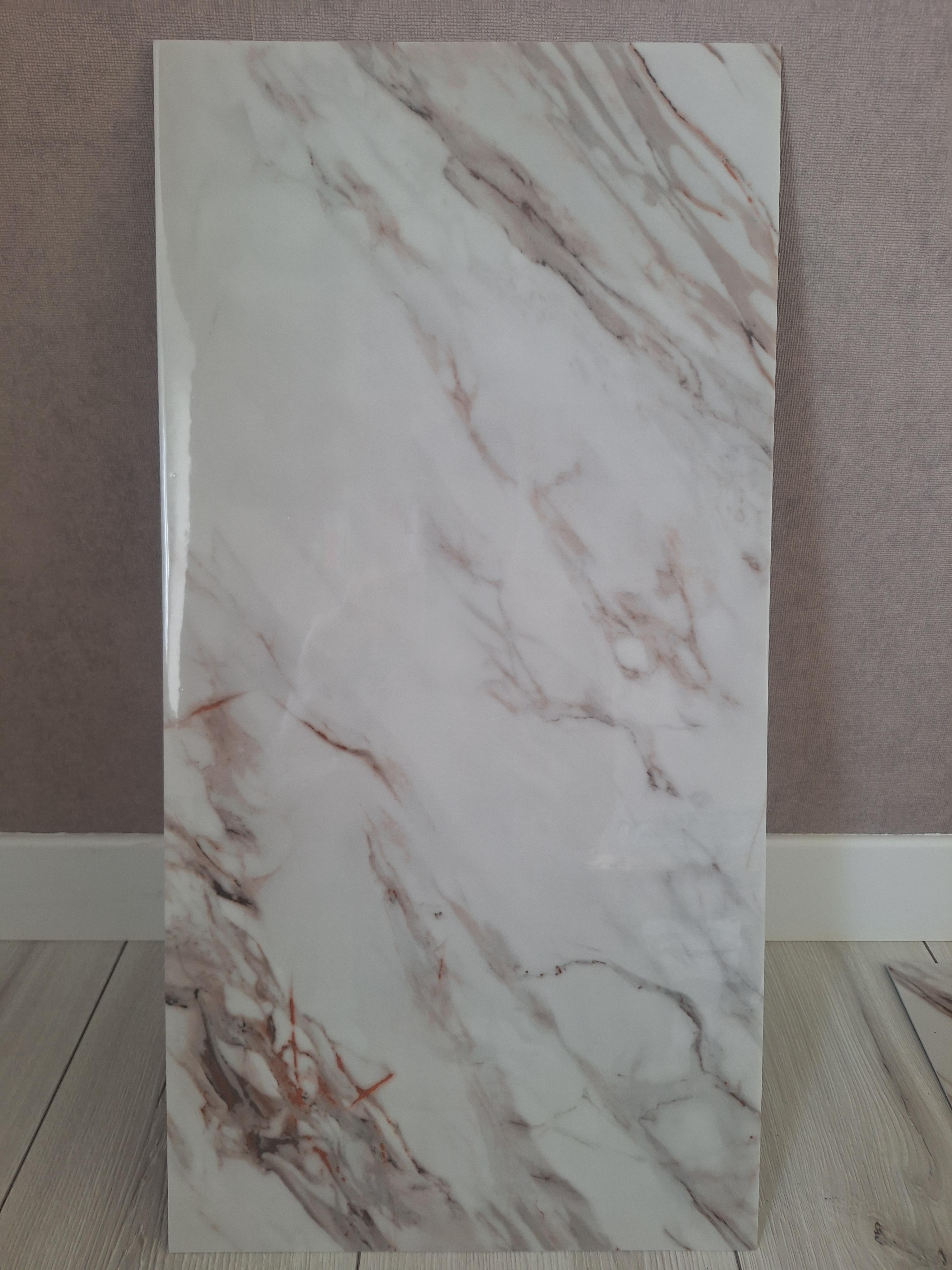 Плитка-самоклейка виниловая мрамор 600х300х2 мм глянцевый (F018)