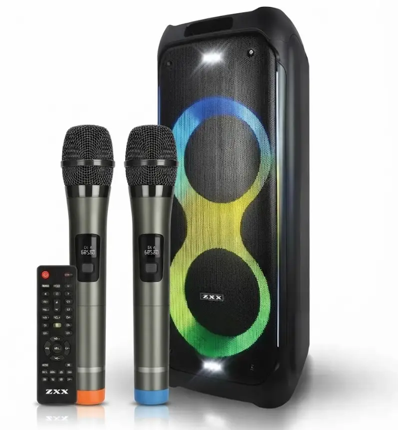 Колонка музична ZXX-5580 100 Вт 2 динаміки 10" Bluetooth/TWS/FM/USB-/TF/LED 2 мікрофони пульт (2104619591)