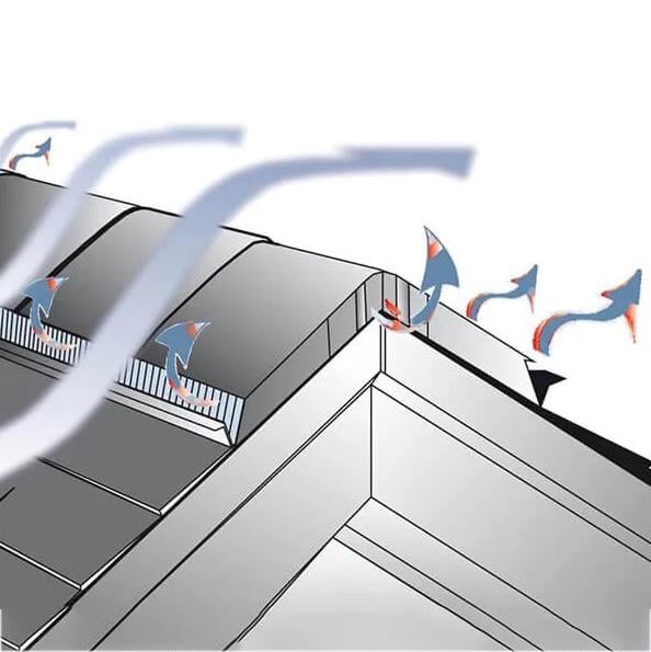 Коньковий аератор Aquaizol 1,22 м.п. для бітумної черепиці 9005 Чорний - фото 4