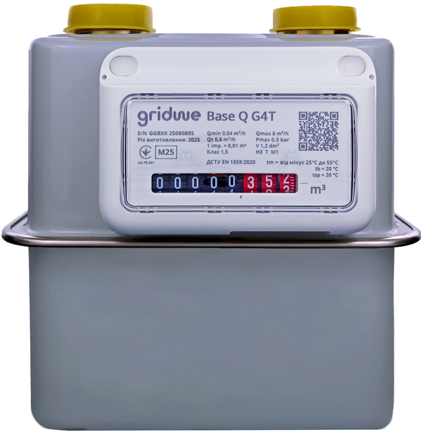 Счетчик газа с термокомпенсацией GridWe BaseQ G4T G 1 1/4" 110 мм DN 32 мм