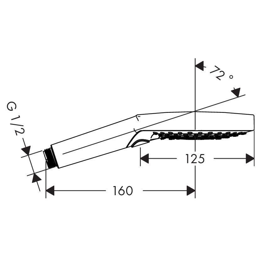 Душова лійка Hansgrohe AXOR 26050950 з кнопкою 125 мм Золотий (144053) - фото 2