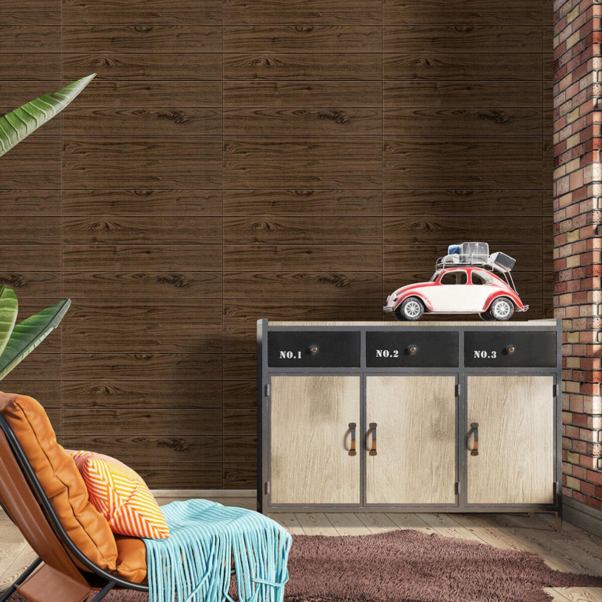 Панель декоративная самоклеящаяся 3D под темный дуб 700х700х5 мм 083 (SW-00000018) - фото 5 Панель декоративная самоклеящаяся 3D под темный дуб 700х700х5 мм 083 (SW-00000018) - фото 5