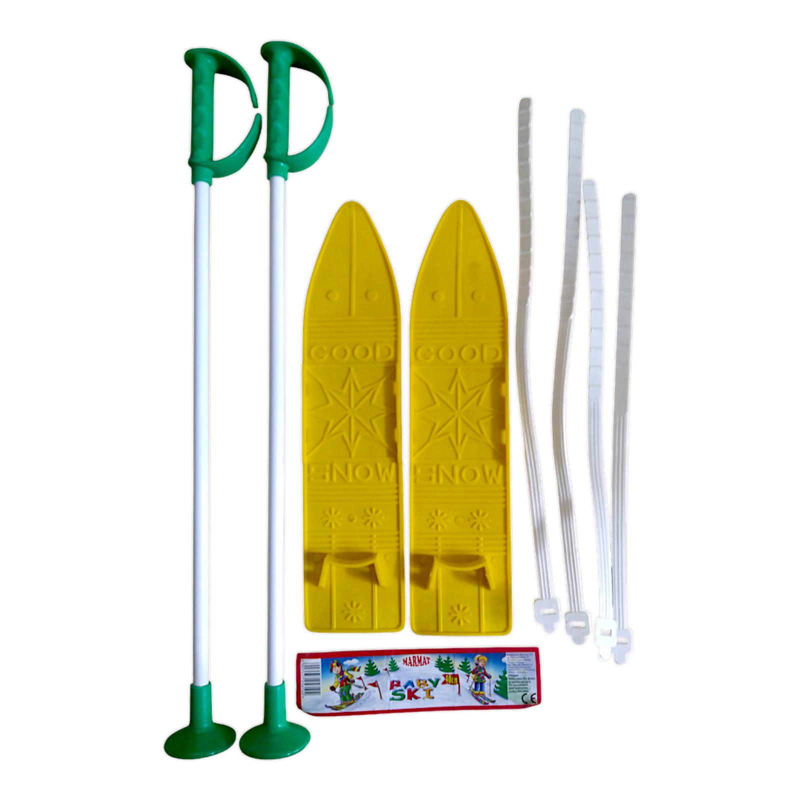 Набір лижний дитячий Marmat 40 см Жовтий (16849) - фото 4 Набір лижний дитячий Marmat 40 см Жовтий (16849) - фото 4
