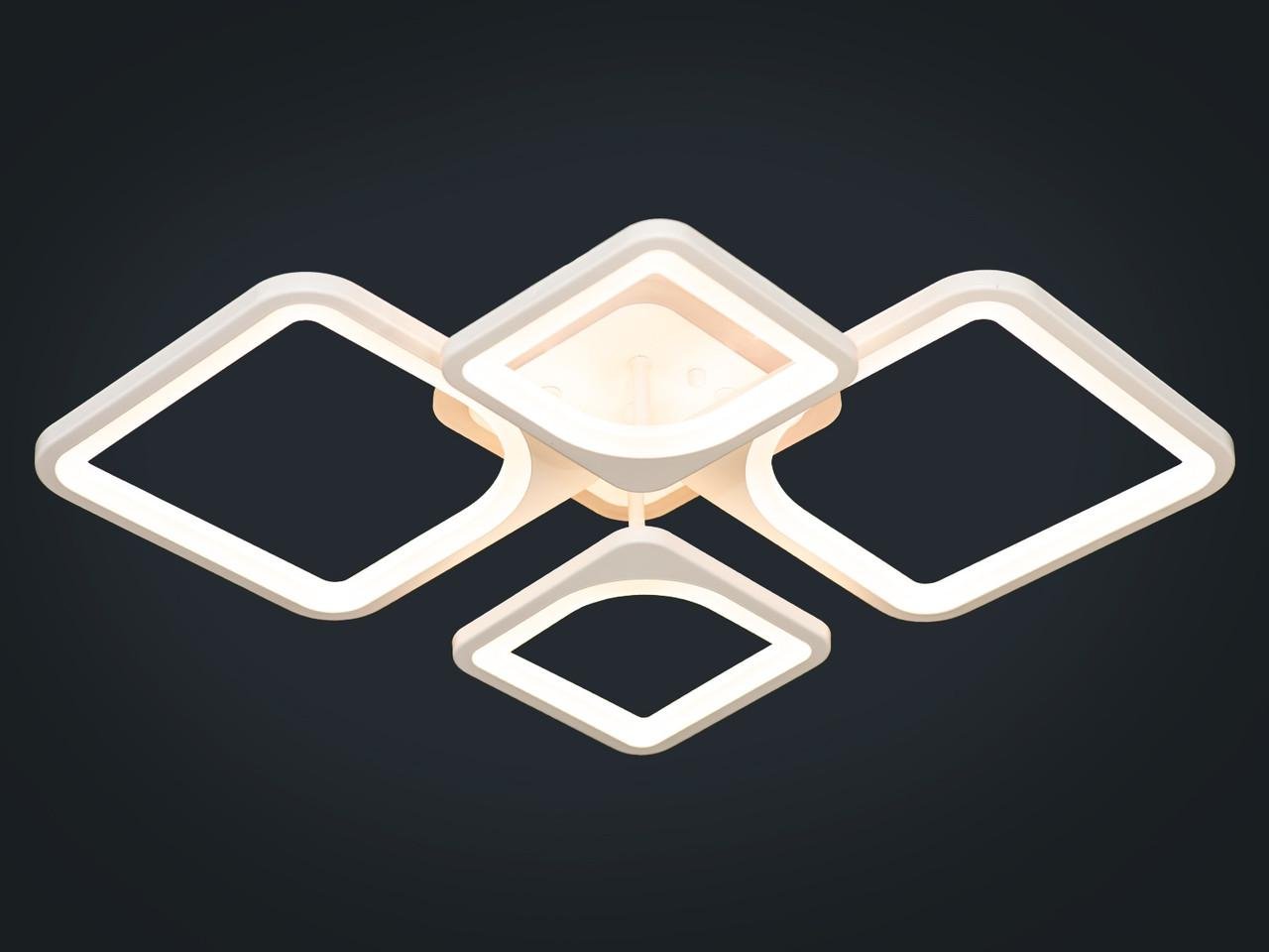 Люстра потолочная для невысоких потолков с подсветкой 8060-2+2WH-LS 100W на 15 м2 Белый (1426291556) - фото 3 Люстра потолочная для невысоких потолков с подсветкой 8060-2+2WH-LS 100W на 15 м2 Белый (1426291556) - фото 3