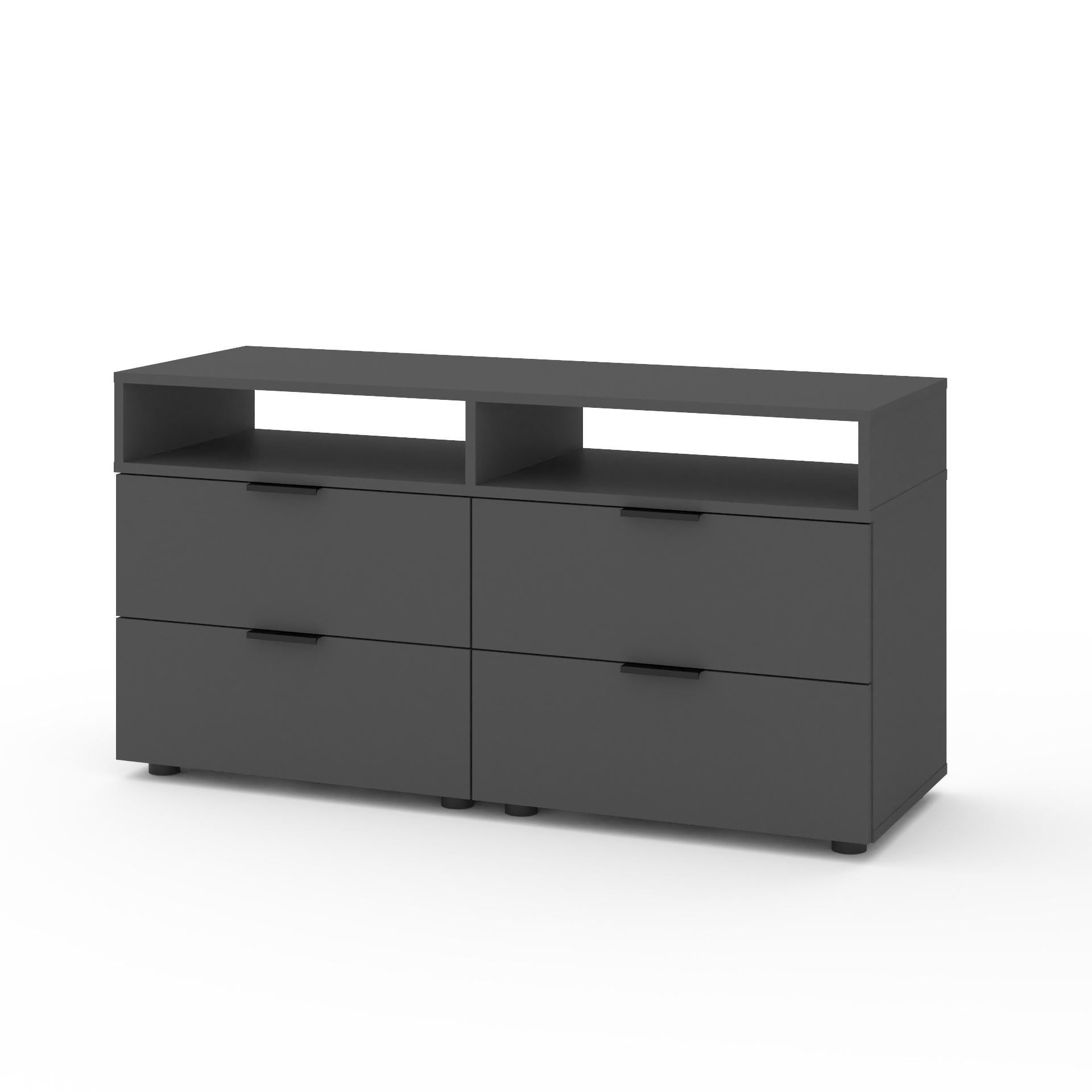 Тумба под телевизор на 4 ящика Антрацитовый (381117)