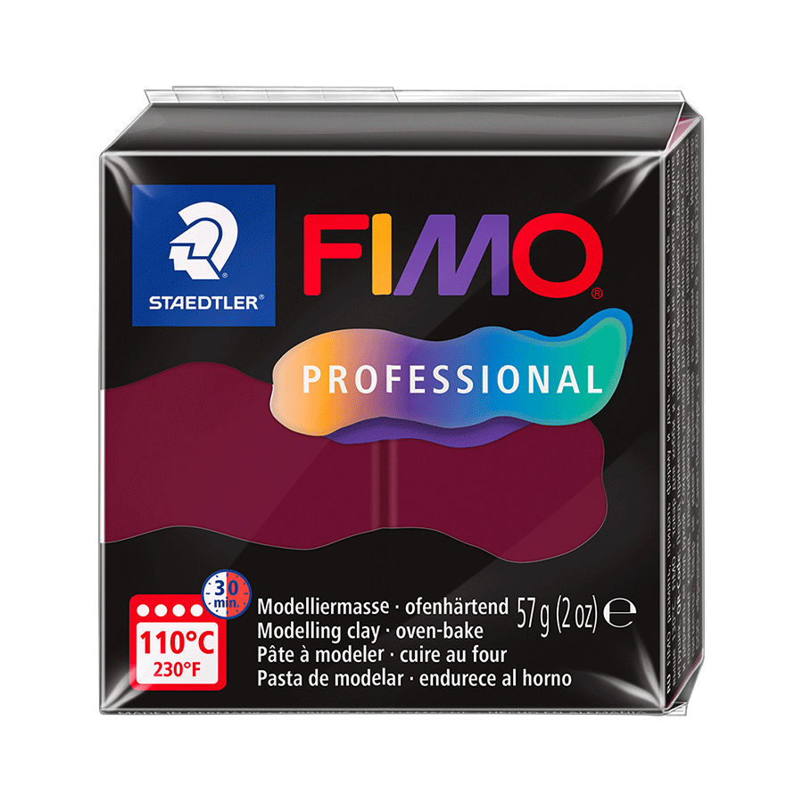 Глина полимерная Fimo Professional 57 г Бордо (8040-23)