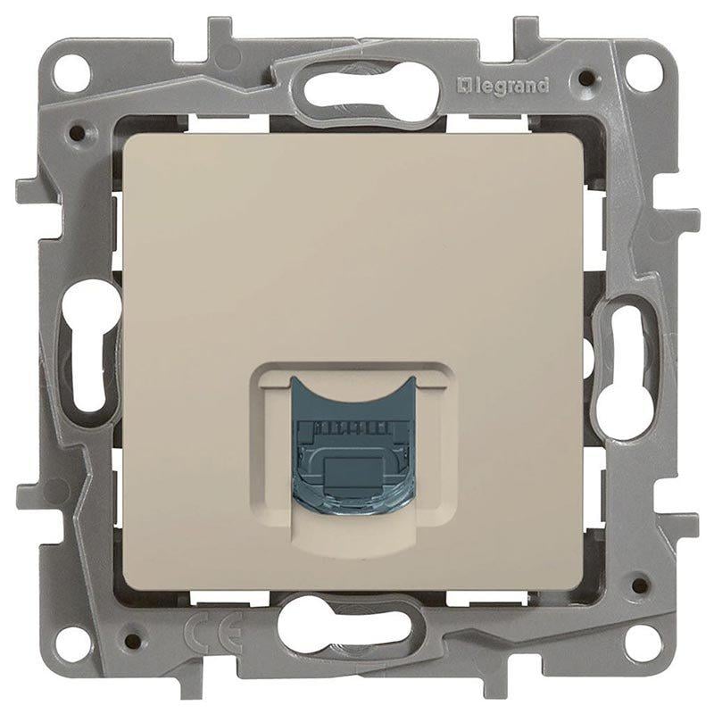 Розетка компьютерная Legrand 672353 Etika пластиковая для врезного монтажа Слоновая кость
