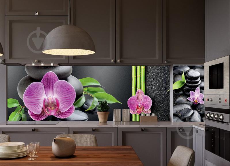 Наклейки кухонный фартук Zatarga Гармония 600х2500 мм Черный (Z180167)