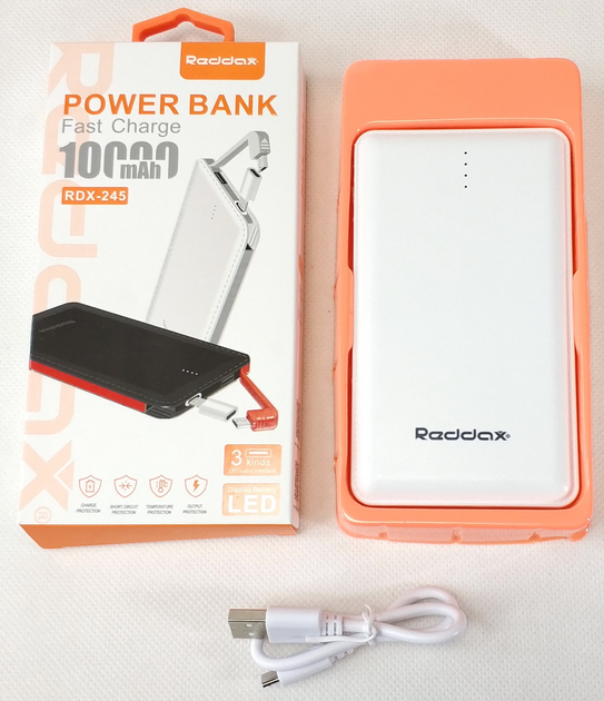 Повербанк REDDAX RDX-245 10000 mAh Білий