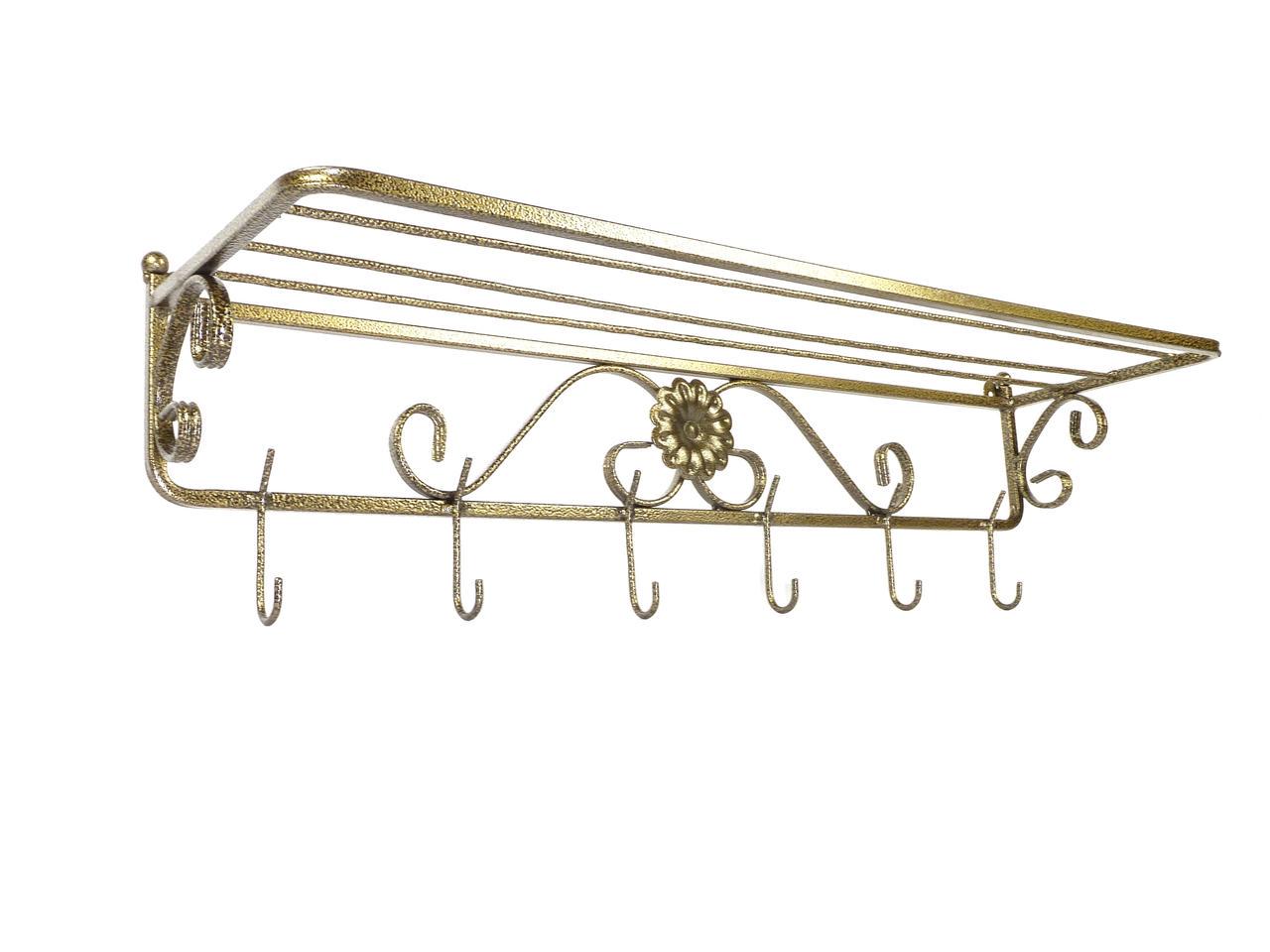 Полка для обуви Софт с настенной вешалкой Версаль Золотой - фото 3