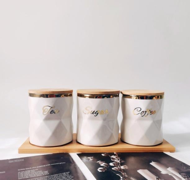 Набір банок для зберігання 18593 4 пр. Білий (5009203)