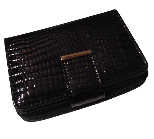 Кошелек из натуральной кожи Genuine 5198 лакированный Черный (1736101653)