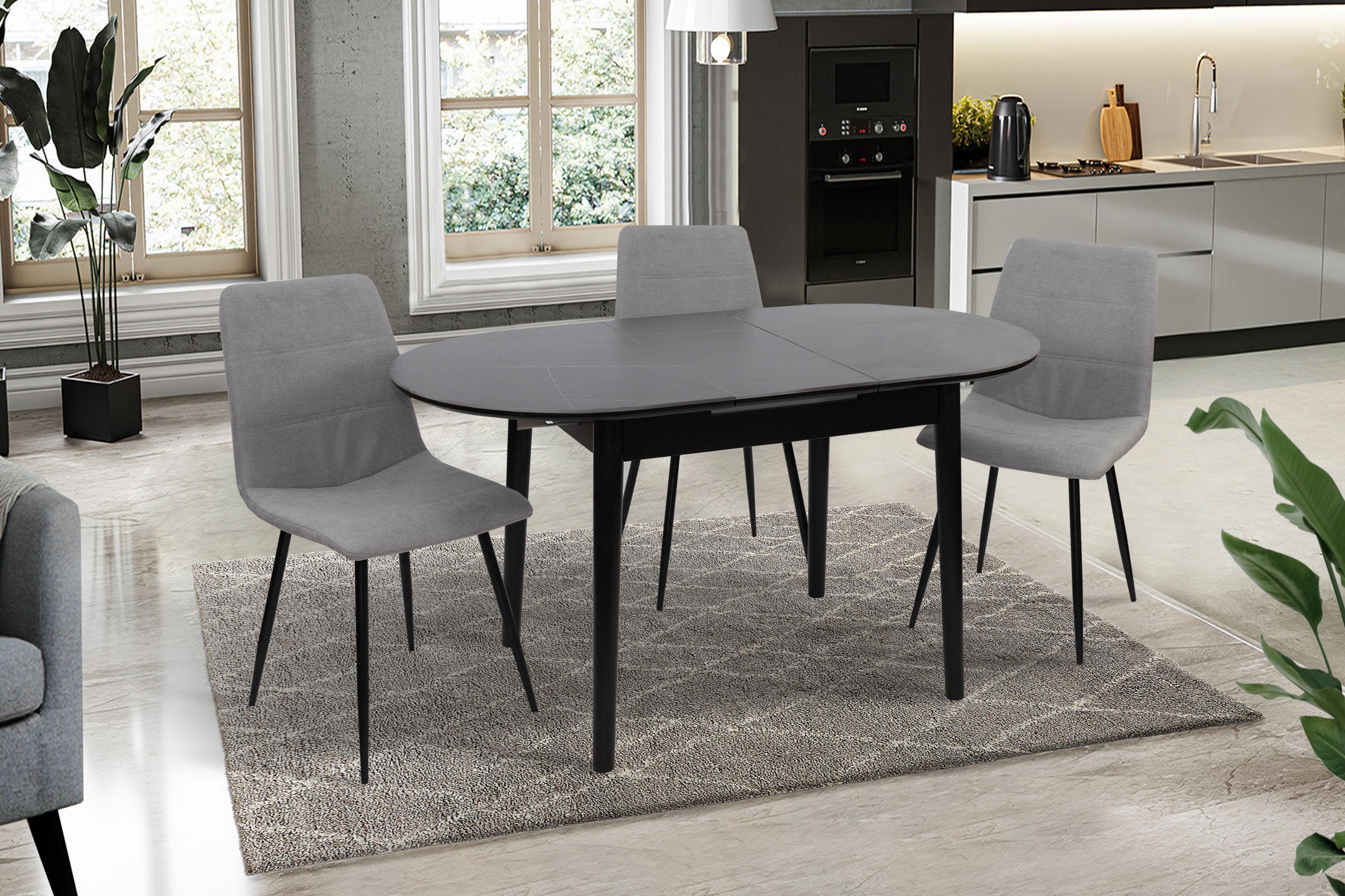 Обеденный стол Грейс Титан 1100/1400х750х760 мм Черный (GAА0055975) - фото 8 Обеденный стол Грейс Титан 1100/1400х750х760 мм Черный (GAА0055975) - фото 8