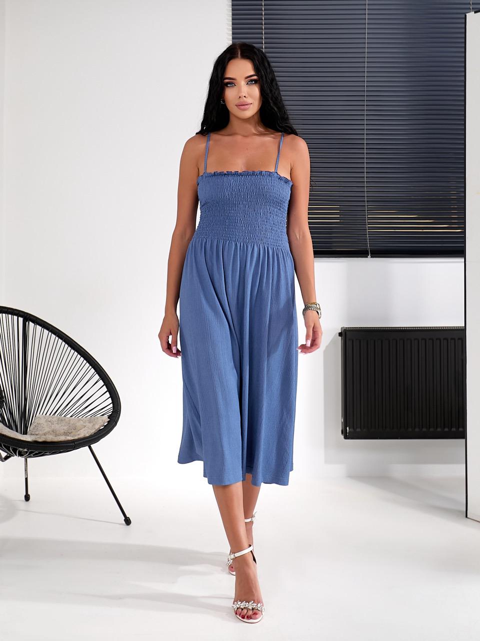 Сарафан женский летний Sarko Дриада жатка XS Холодная лаванда (00045)