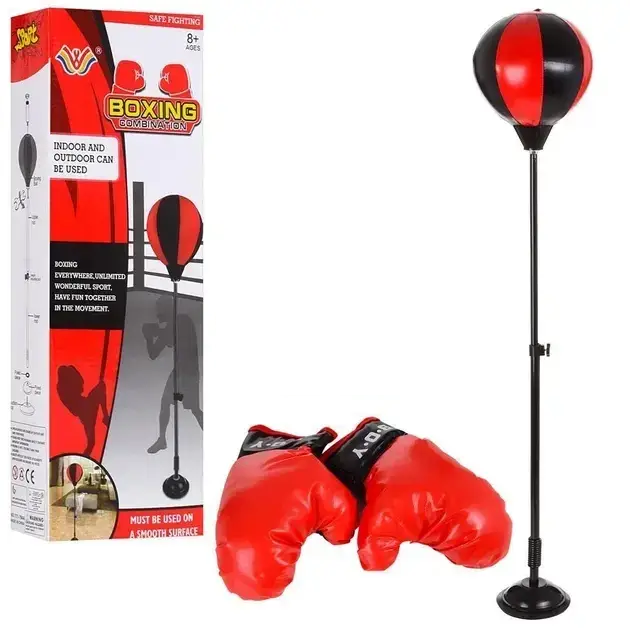 Груша боксерская на стойке с перчатками до 102 см (29654321)