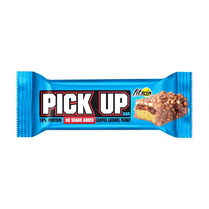 Протеиновый батончик без добавленного сахара FitWin Pick Up Bar 45 г Хрустящая карамель/Арахис
