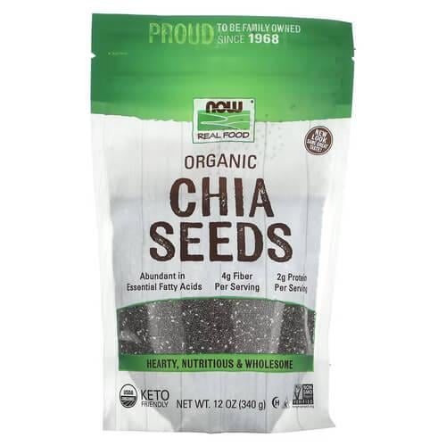 Бобовые и семена NOW Organic Chia Seeds 340 г (NOW-06244)
