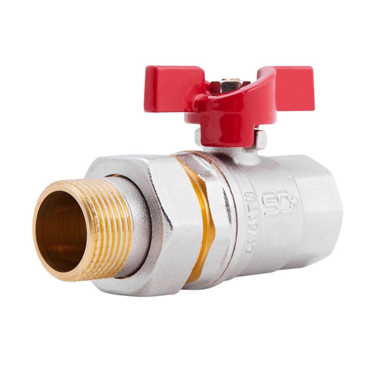 Кран шаровой американка SD Plus 1 ВН прямой (SD220W25)