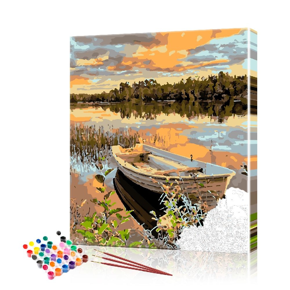 Картина по номерам ArtSale Лодка у берега PBN0663 40х50 см
