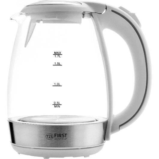 Электрочайник First FA-5404-2-WI glass 1,7 л 2200 Вт White (26450507)