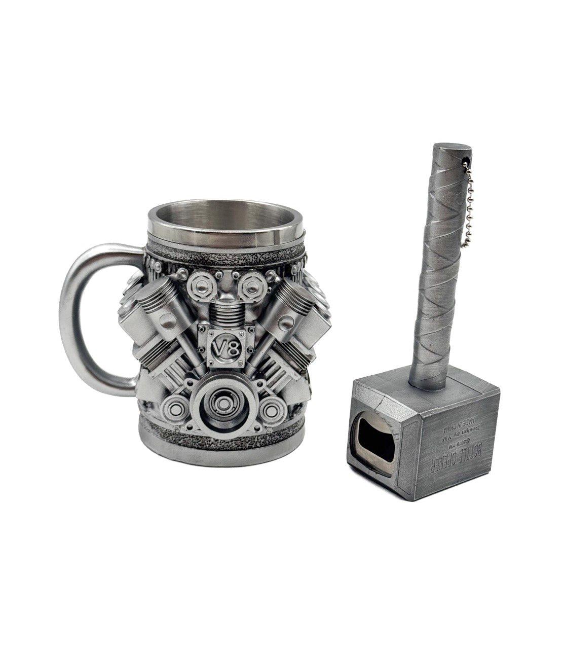 Кружка V8 300 мл и открывалкой для бутылок молот Тора (33356476)