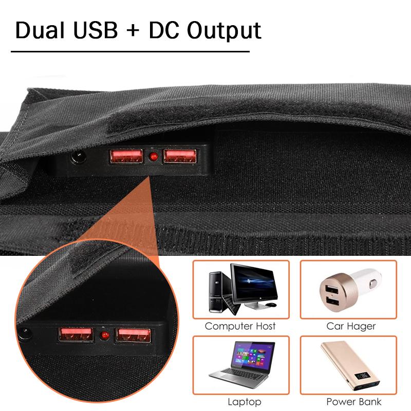 Солнечная панель Solar Bag W50F6 портативная 50 Вт 2USB/DC18V - фото 6