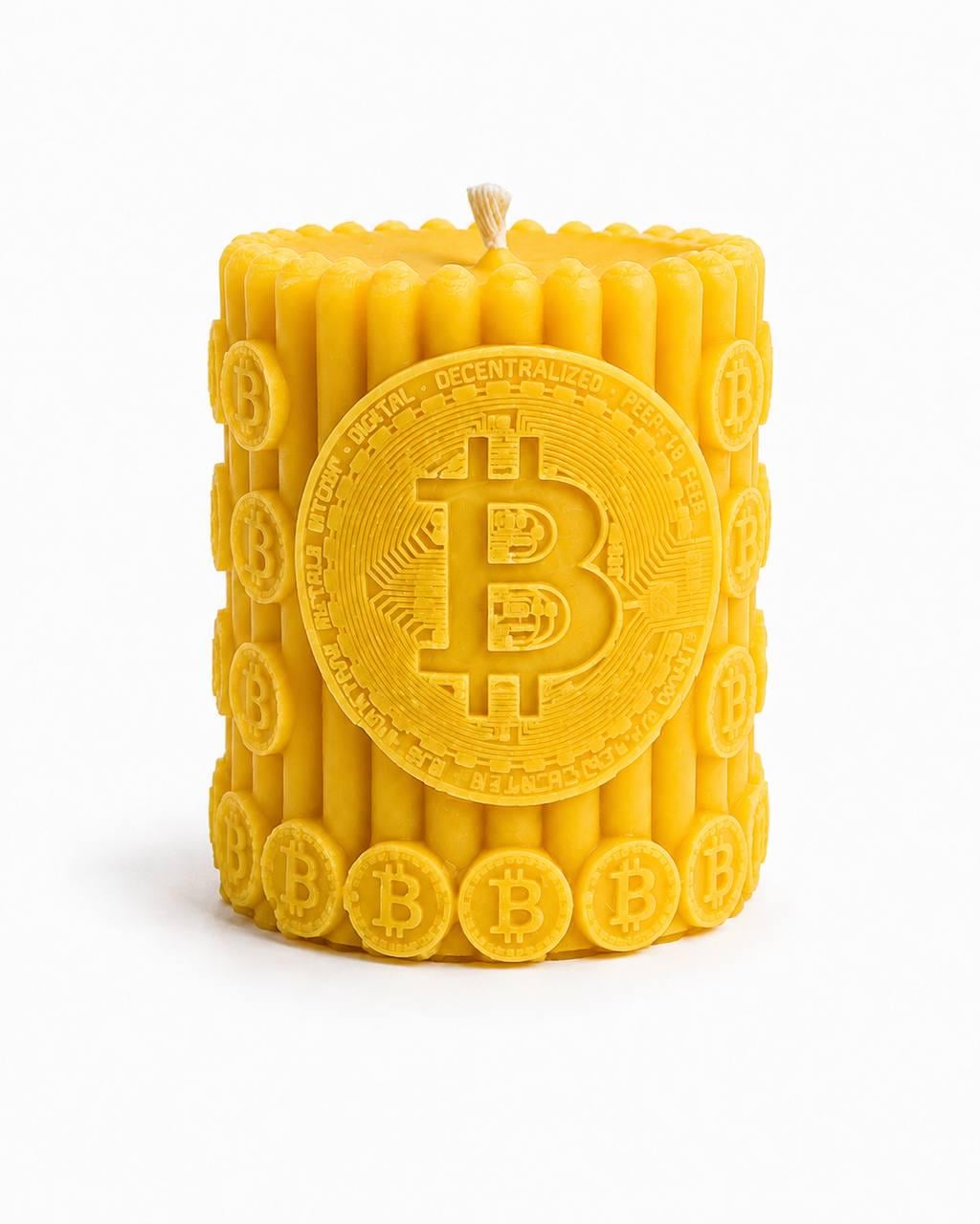 Аромасвеча M&D Candle Craft Bitcoin из натурального соевого воска аромат лимон (00041)