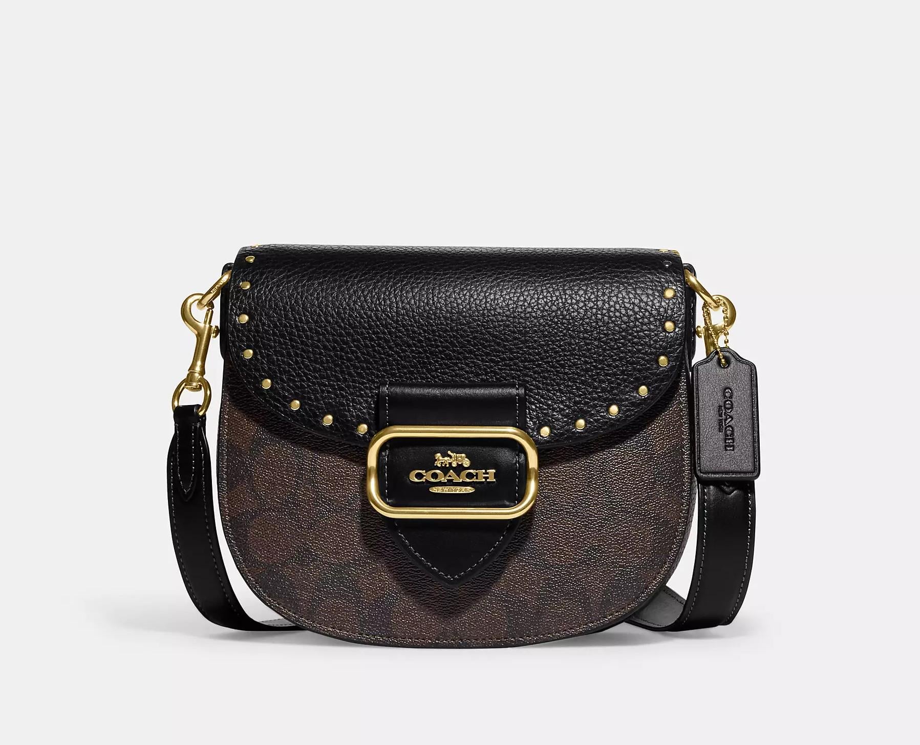 Женская сумка Coach Morgan Saddle Bag Brown Black (CH-797763) Женская сумка Coach Morgan Saddle Bag Brown Black (CH-797763)