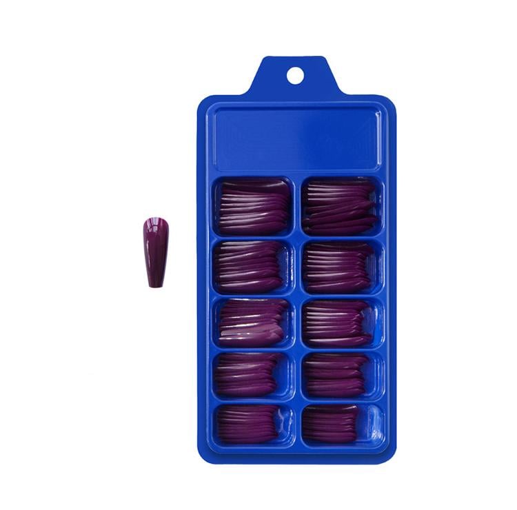 Накладні нігті Bananahall BLC030 Балерина 100 шт. Фіолетовий (A9946)