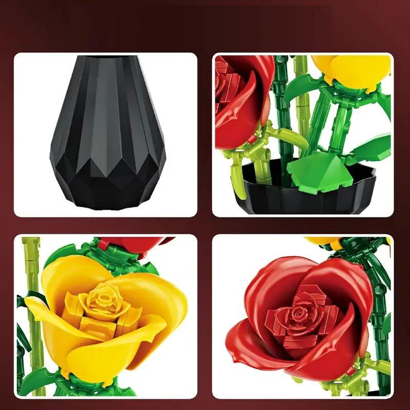 Конструктор Elegant троянди з вазоном 35,9 см на 249 деталей (622) - фото 6 Конструктор Elegant троянди з вазоном 35,9 см на 249 деталей (622) - фото 6