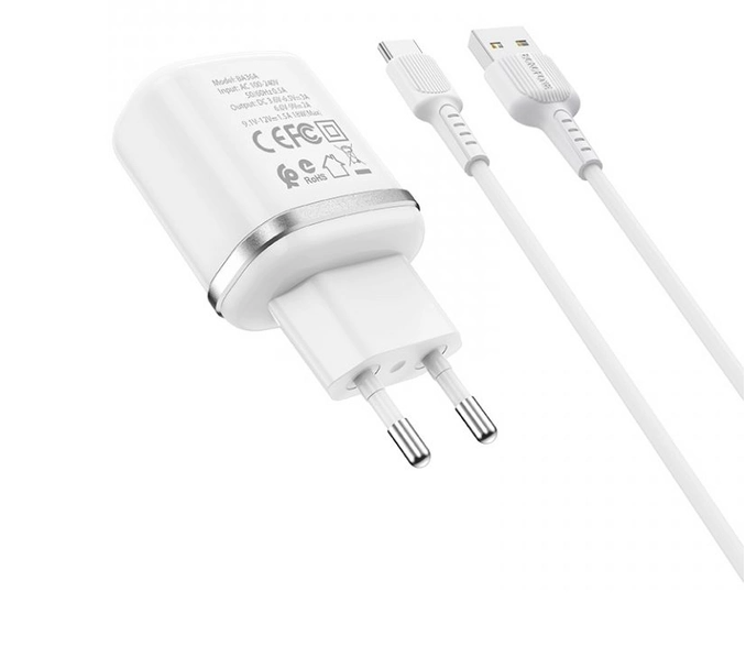 Сетевое зарядное устройство Borofone BA36A QC3.0/18W/3A Type-C White Сетевое зарядное устройство Borofone BA36A QC3.0/18W/3A Type-C White