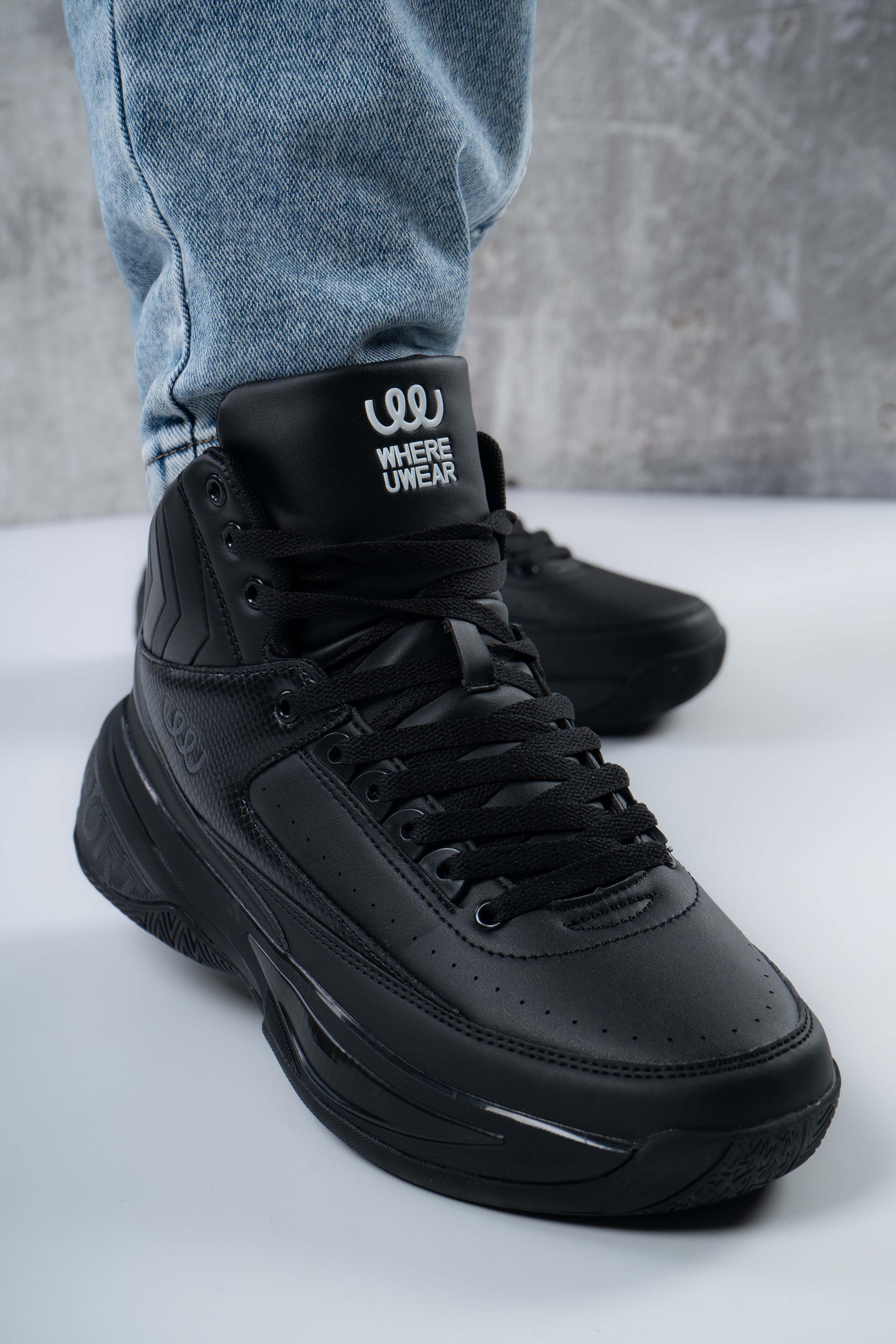 Кроссовки мужские высокие Where Uweare WUW6046-BLACK р. 40 Черный (346745_40)