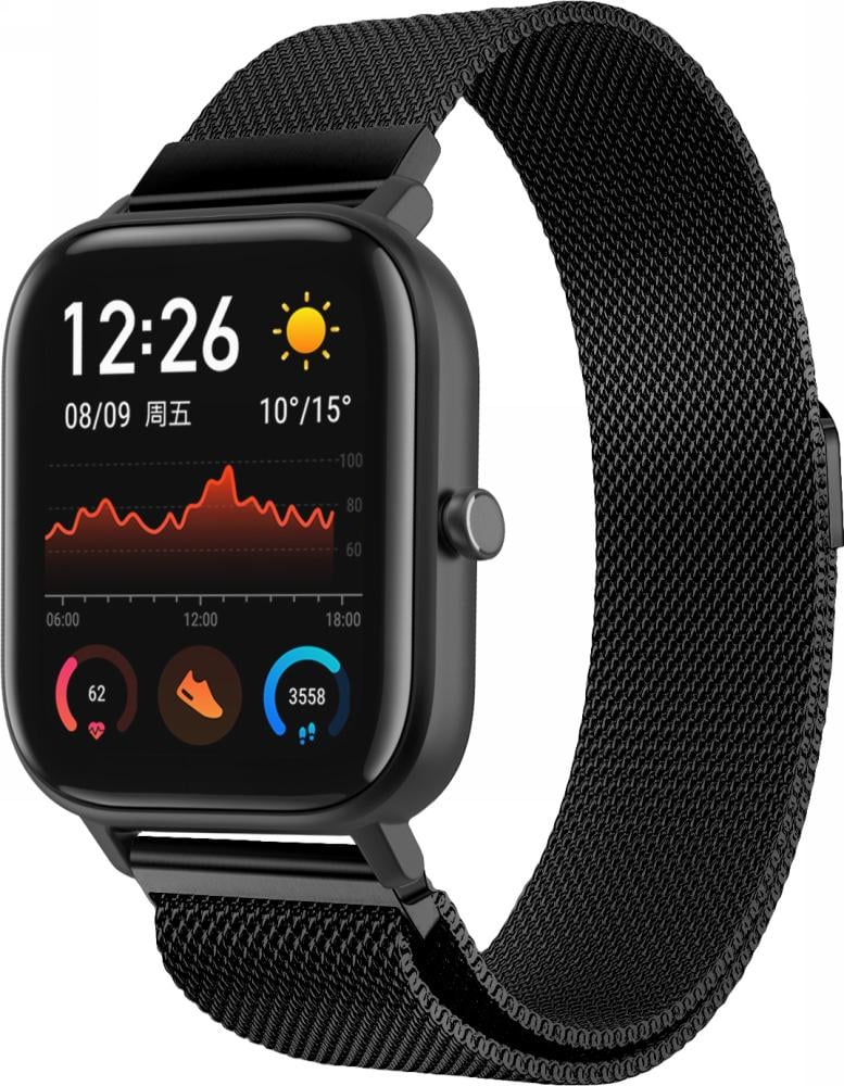 Ремешок Миланская петля Milano для Amazfit GTS Black (13108-2B)