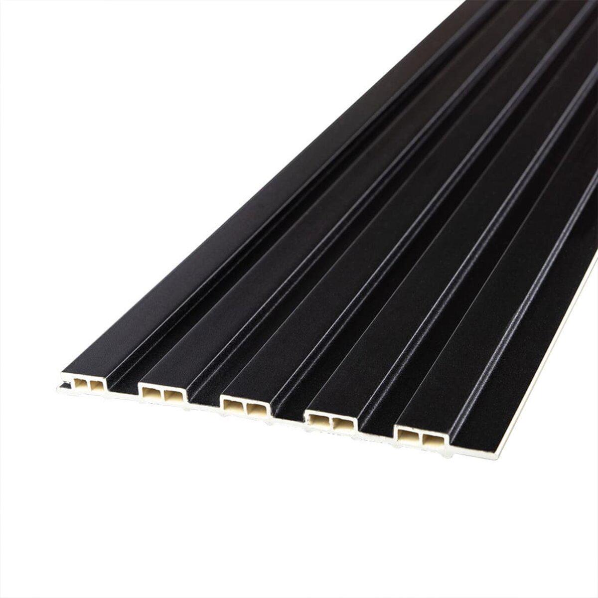 Рейка стеновая декоративная WPC D 3000x150x9 мм Антрацит (SW-00001869) - фото 1 Рейка стеновая декоративная WPC D 3000x150x9 мм Антрацит (SW-00001869) - фото 1