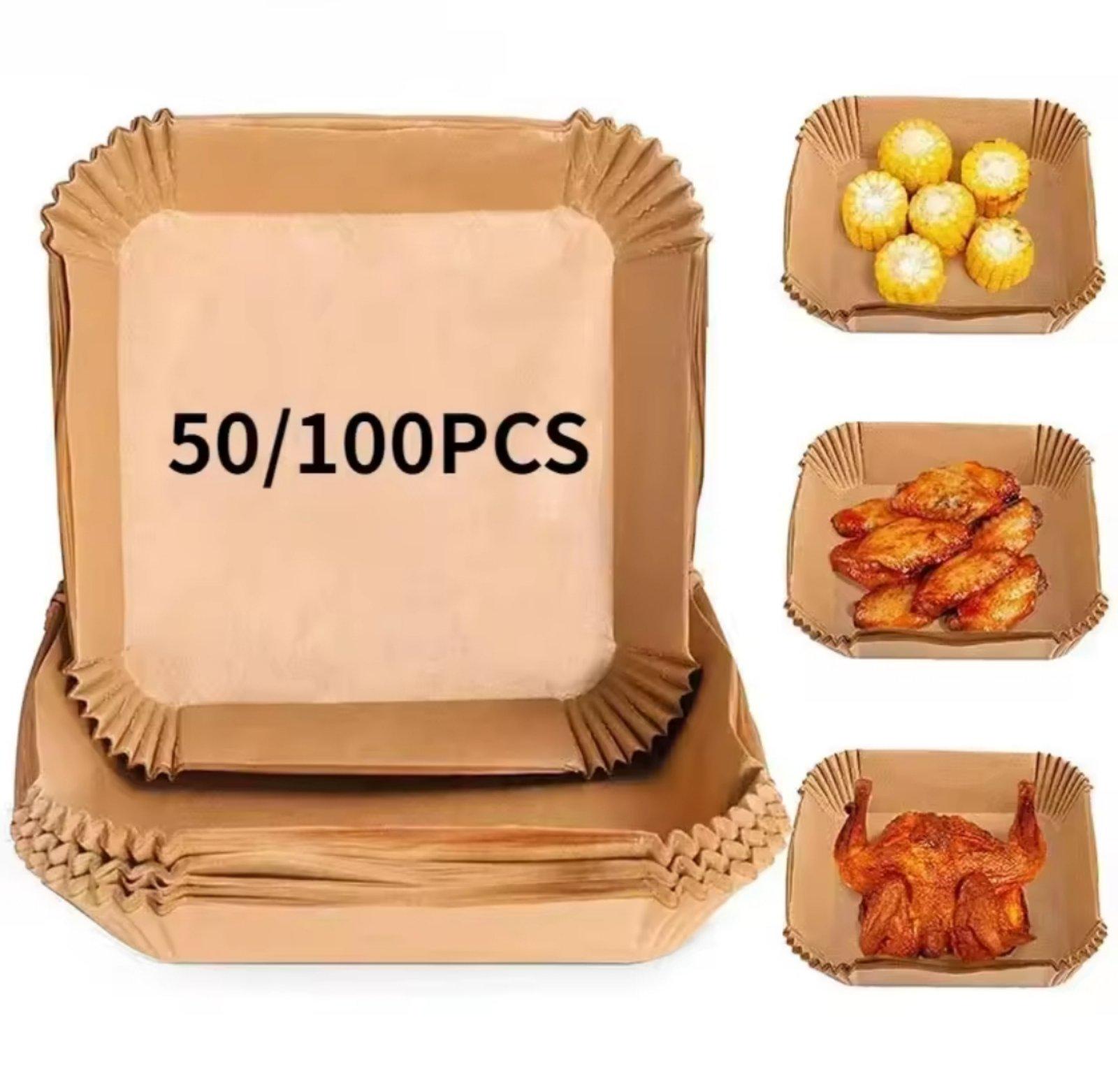 Форми паперові для аерогриля квадратні 50 шт. 20/28х4 см - фото 8