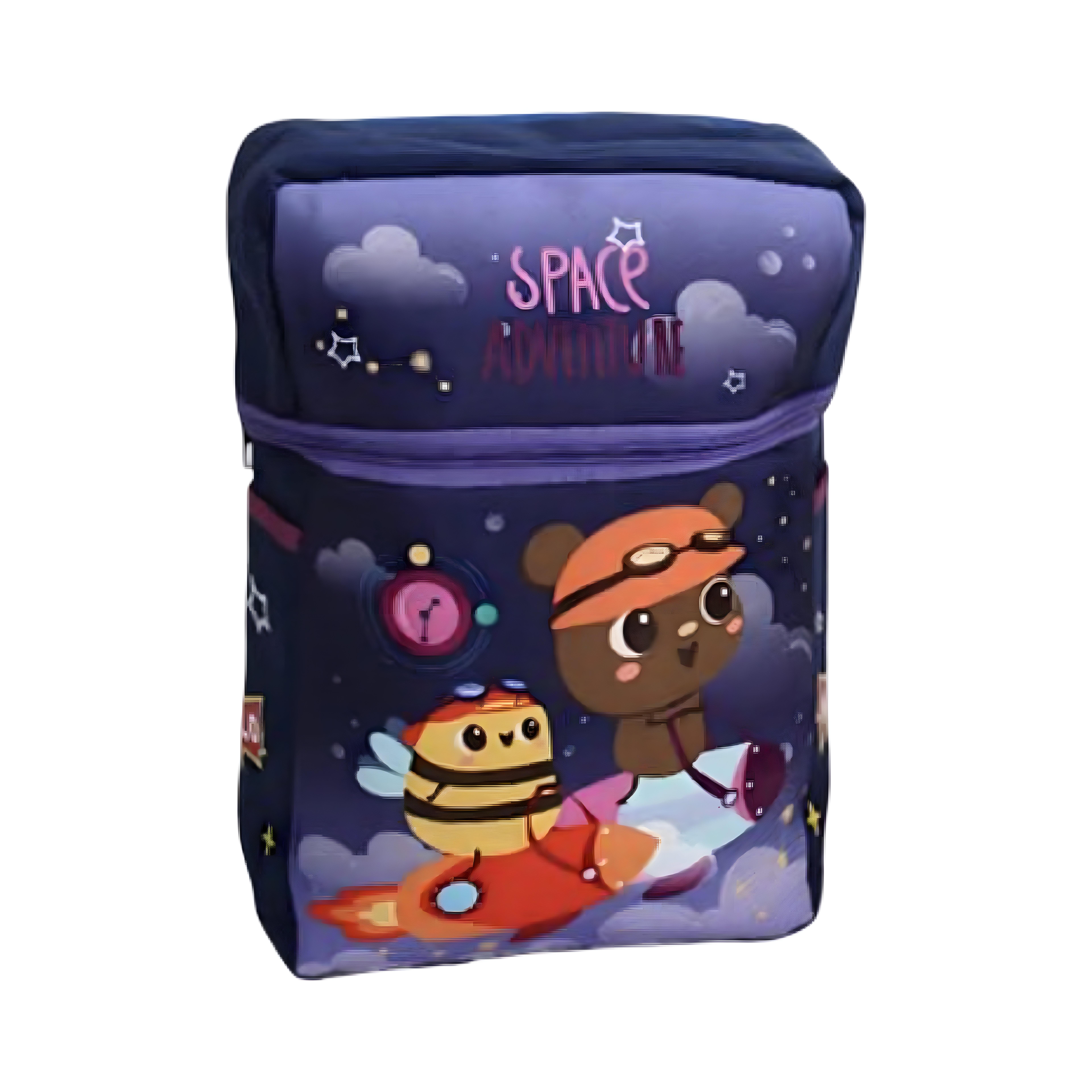Рюкзак детский C 60565-6 с ярким 3D изображением космоса/боковыми карманами и мягкой эргономичной спинкой (28444801)