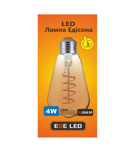 Лампа cветодиодная EGE LED Filament 4W АS ST64 (131) - фото 2