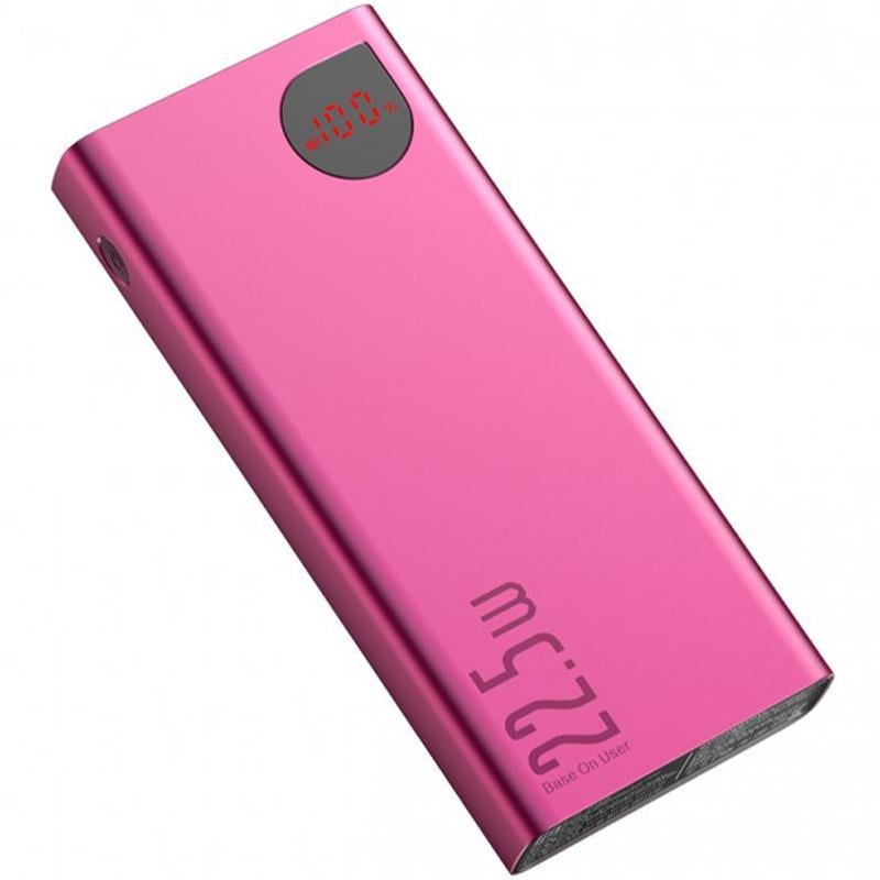 Батарея портативна Baseus Adaman Metal Digital Display PPIMDA-A09 20000 mAh Pink